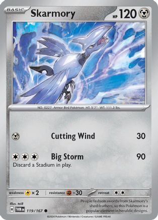 Skarmory (119/167) [Scarlet & Violet: Twilight Masquerade] Reverse Holofoil