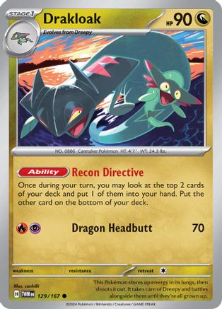 Drakloak (129/167) [Scarlet & Violet: Twilight Masquerade] Reverse Holofoil