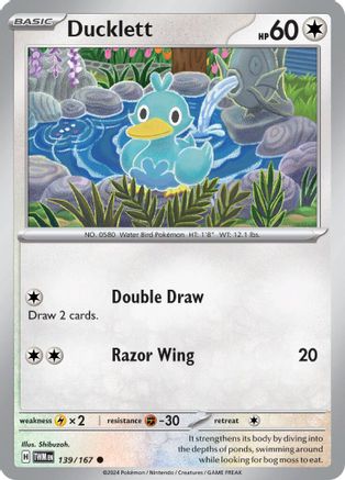 Ducklett (139/167) [Scarlet & Violet: Twilight Masquerade] Reverse Holofoil