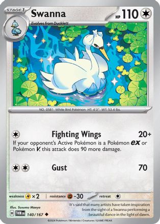 Swanna (140/167) [Scarlet & Violet: Twilight Masquerade] Reverse Holofoil