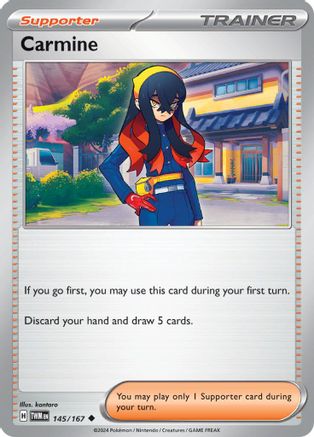 Carmine (145/167) [Scarlet & Violet: Twilight Masquerade] Reverse Holofoil