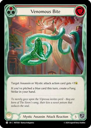 Venomous Bite (Red) Rainbow Foil (MST020) - Part the Mistveil