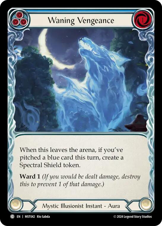 Waning Vengeance (Blue) [MST042] (Part the Mistveil) | Silver Goblin