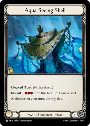 Aqua Seeing Shell Cold Foil (MST067) - Part the Mistveil | Silver Goblin