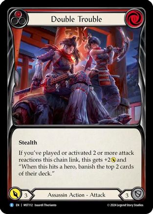 Double Trouble (Red) Rainbow Foil (MST112) - Part the Mistveil