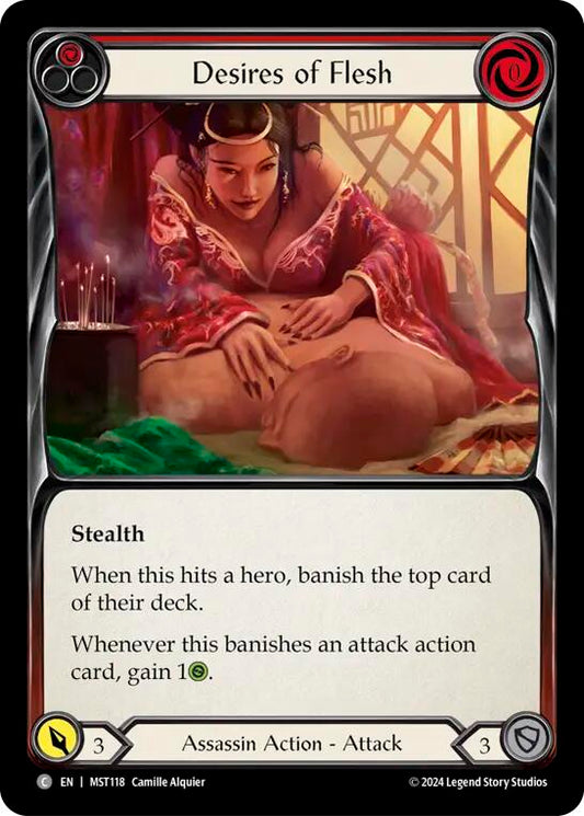 Desires of Flesh (Red) Rainbow Foil (MST118) - Part the Mistveil