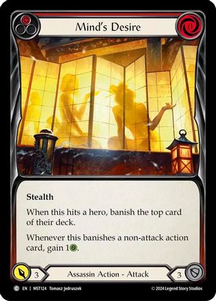 Mind's Desire (Red) (MST124) Rainbow Foil - Part the Mistveil