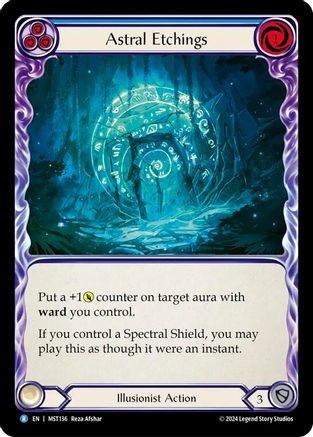 Astral Etchings (Blue) (MST136) Rainbow Foil - Part the Mistveil