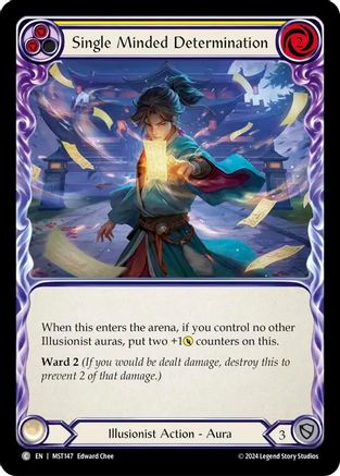 Single Minded Determination (Yellow) (MST147) Rainbow Foil - Part the Mistveil