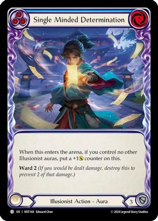 Single Minded Determination (Blue) (MST148) Rainbow Foil - Part the Mistveil