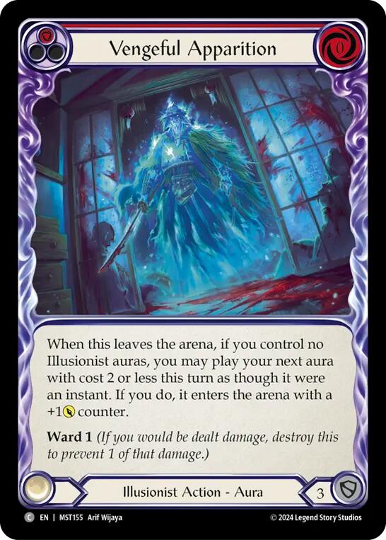 Vengeful Apparition (Red) [MST155] (Part the Mistveil)  Rainbow Foil | Silver Goblin