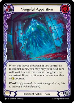 Vengeful Apparition (Yellow) Rainbow Foil (MST156) - Part the Mistveil