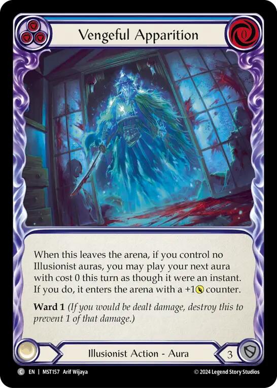 Vengeful Apparition (Blue) [MST157] (Part the Mistveil)  Rainbow Foil | Silver Goblin