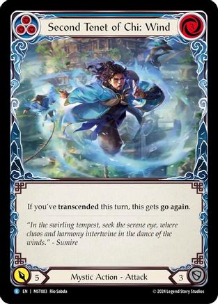 Second Tenet of Chi: Wind Rainbow Foil (MST083) - Part the Mistveil