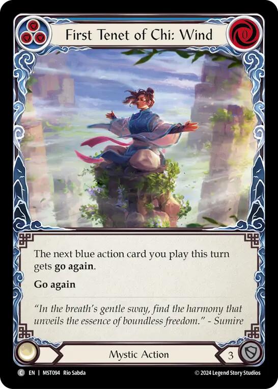 First Tenet of Chi: Wind [MST094] (Part the Mistveil)  Rainbow Foil | Silver Goblin