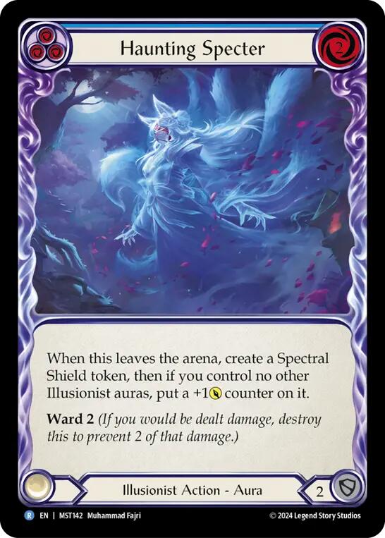 Haunting Specter (Blue) [MST142] (Part the Mistveil)  Rainbow Foil | Silver Goblin