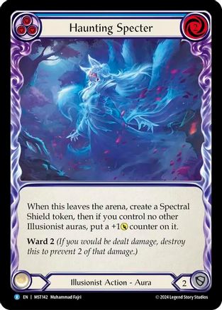 Haunting Specter (Blue) (MST142) Rainbow Foil - Part the Mistveil