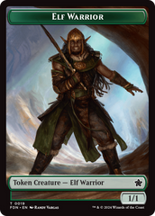 Emblem - Vivien Reid // Elf Warrior Double-Sided Token [Foundations Tokens] | Silver Goblin