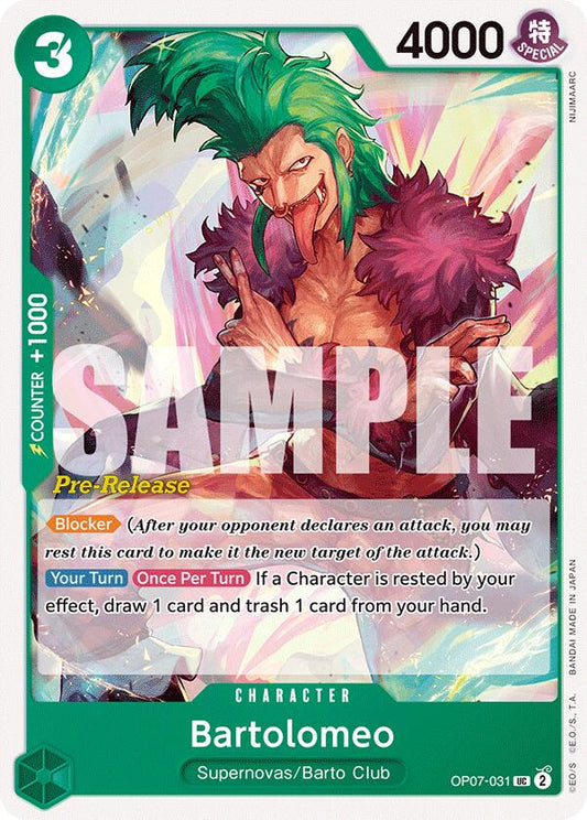 Bartolomeo  (OP07-031) - 500 Years in the Future Pre-Release Cards