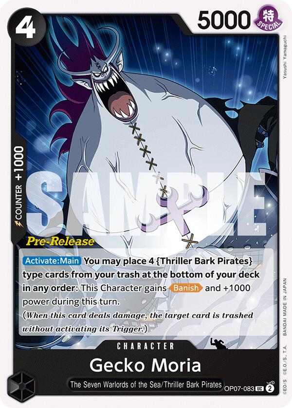 Gecko Moria (083)  (OP07-083) - 500 Years in the Future Pre-Release Cards