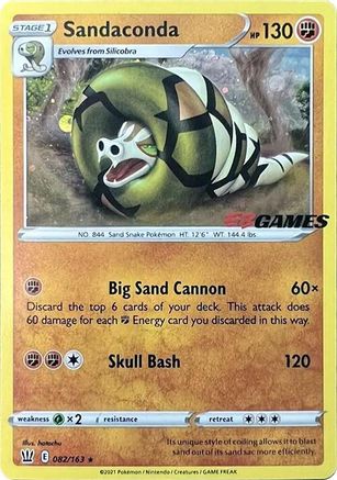 Sandaconda - 082/163 (EB Games Exclusive) (82) Holofoil - Miscellaneous Cards & Products