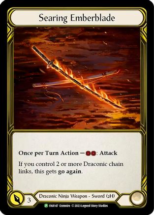 Searing Emberblade (Golden) - FAB147 (FAB147) Cold Foil - Flesh and Blood: Promo Cards