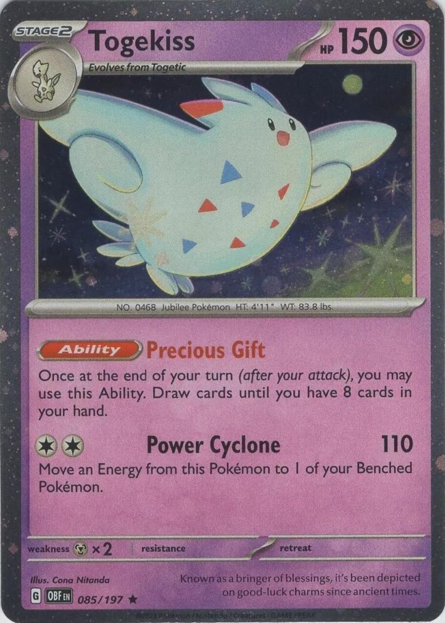 Togekiss (085/197) (Cosmos Holo) [Scarlet & Violet: Obsidian Flames] | Silver Goblin