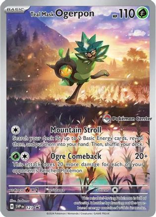 Teal Mask Ogerpon - 123 (Pokemon Center Exclusive) (123) Holofoil - SV Scarlet & Violet Promo Cards