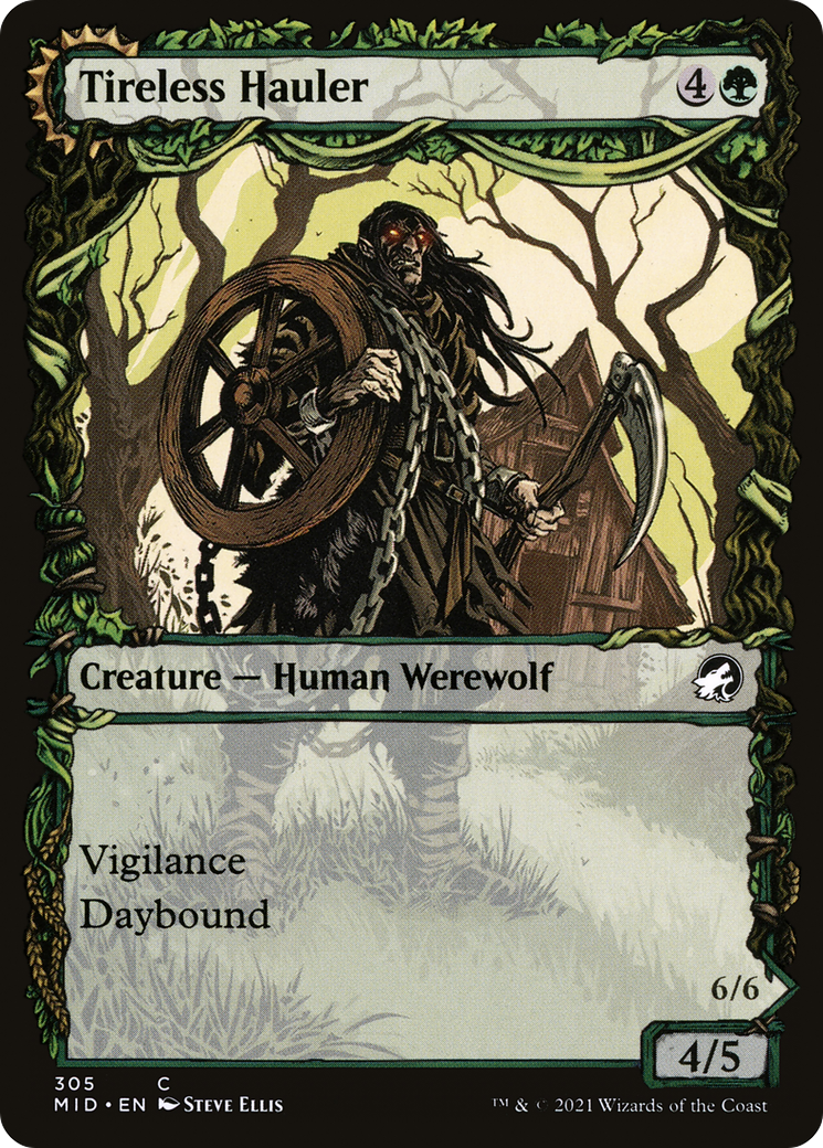 Tireless Hauler // Dire-Strain Brawler (Showcase Equinox) [Innistrad: Midnight Hunt] Foil