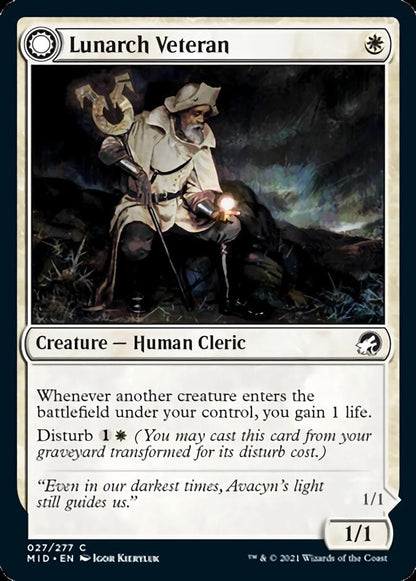Lunarch Veteran // Luminous Phantom [Innistrad: Midnight Hunt] Foil