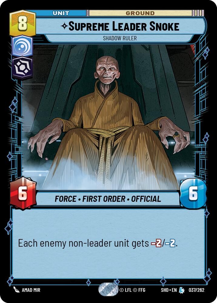 Supreme Leader Snoke - Shadow Ruler (037/262) [Shadows of the Galaxy] | Silver Goblin