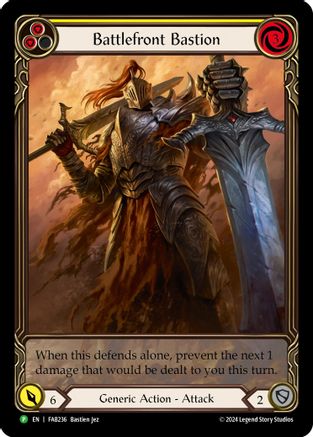 Battlefront Bastion (Yellow) - FAB236 (FAB236) Rainbow Foil - Flesh and Blood: Promo Cards