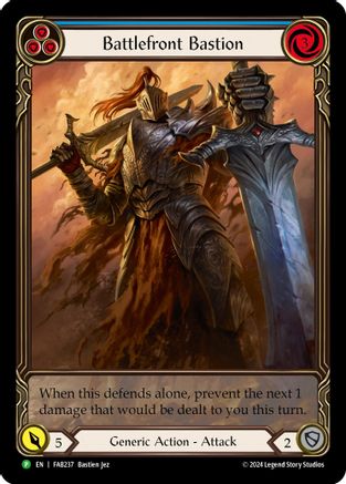 Battlefront Bastion (Blue) - FAB237 (FAB237) Rainbow Foil - Flesh and Blood: Promo Cards