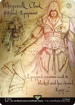 Whispersilk Cloak (1574) Foil - Secret Lair Drop Series