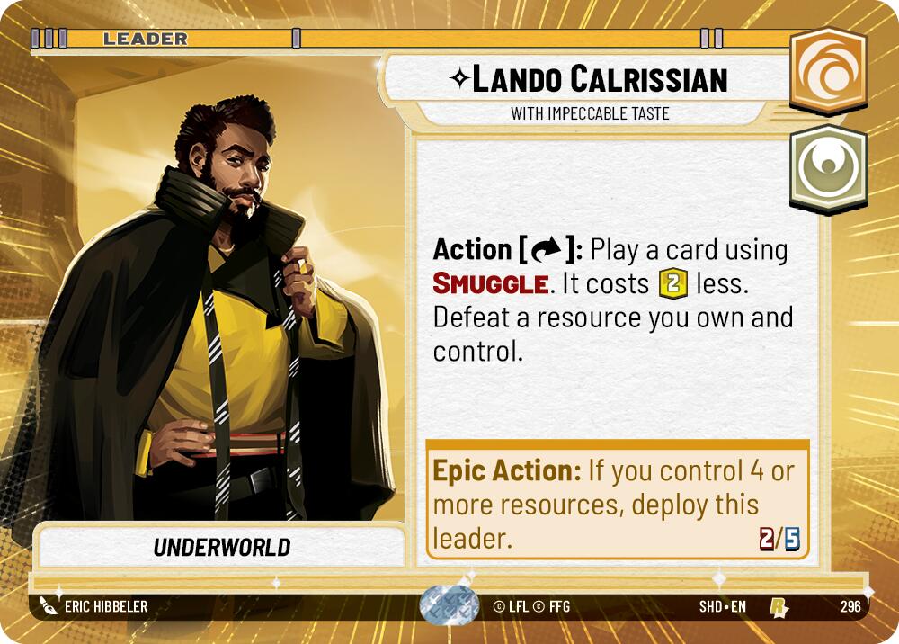 Lando Calrissian - With Impeccable Taste (Hyperspace) (296) [Shadows of the Galaxy] | Silver Goblin