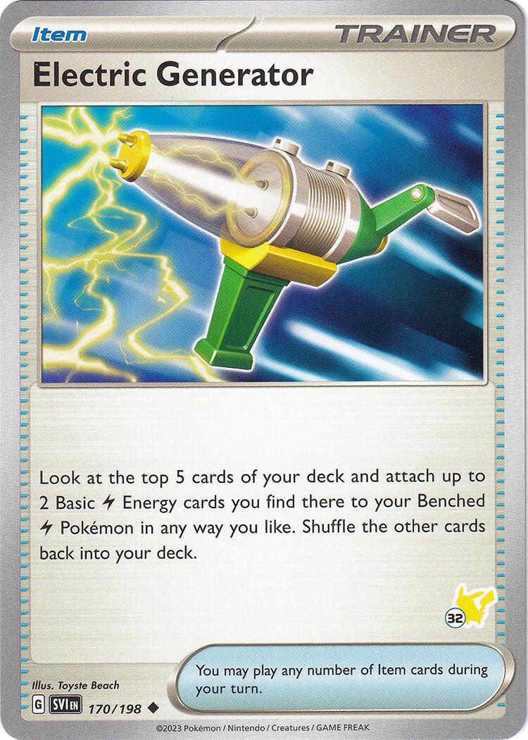 Electric Generator (170/198) (Pikachu Stamp #32) [Battle Academy 2024] | Silver Goblin