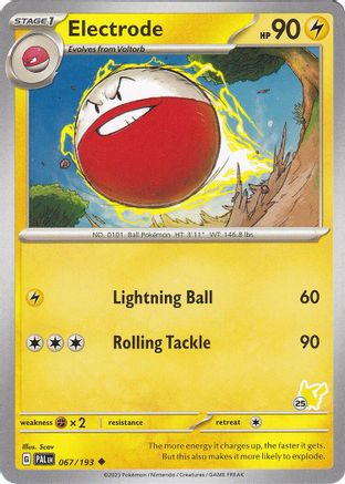 Electrode (067/193) (Pikachu Stamp #25) [Battle Academy 2024] | Silver Goblin