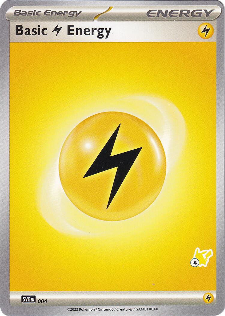 Basic Lightning Energy (004) (Pikachu Stamp #4) [Battle Academy 2024] | Silver Goblin
