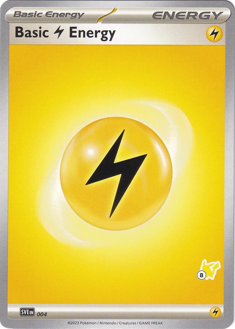 Basic Lightning Energy (004) (Pikachu Stamp #8) [Battle Academy 2024] | Silver Goblin