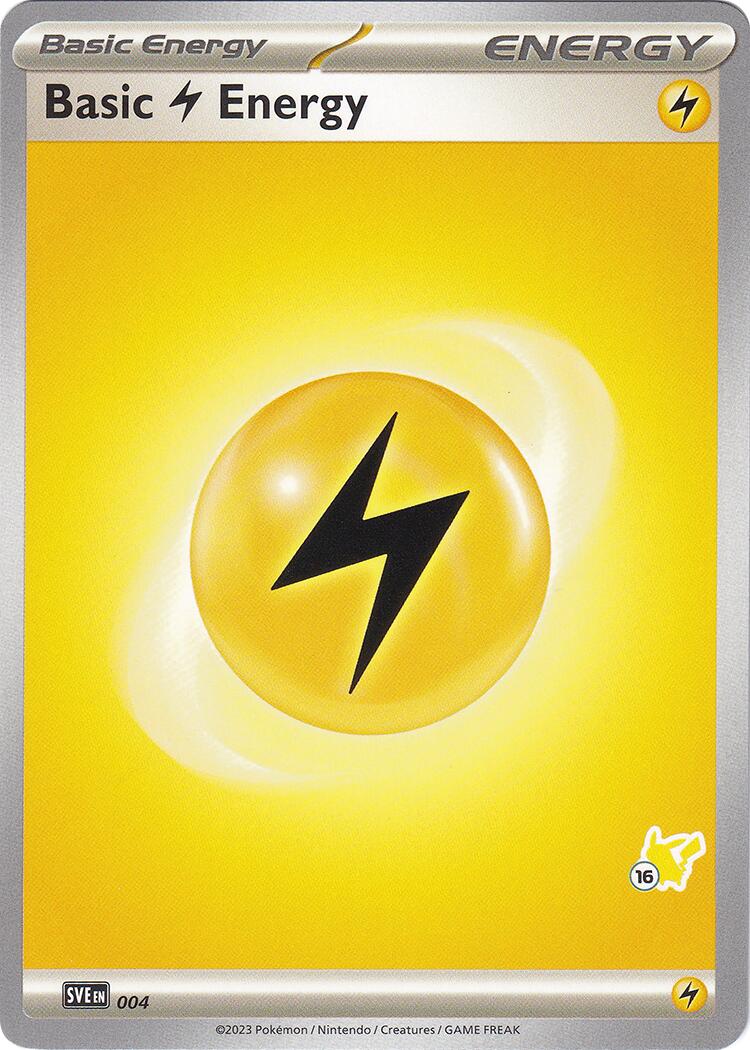Basic Lightning Energy (004) (Pikachu Stamp #16) [Battle Academy 2024] | Silver Goblin