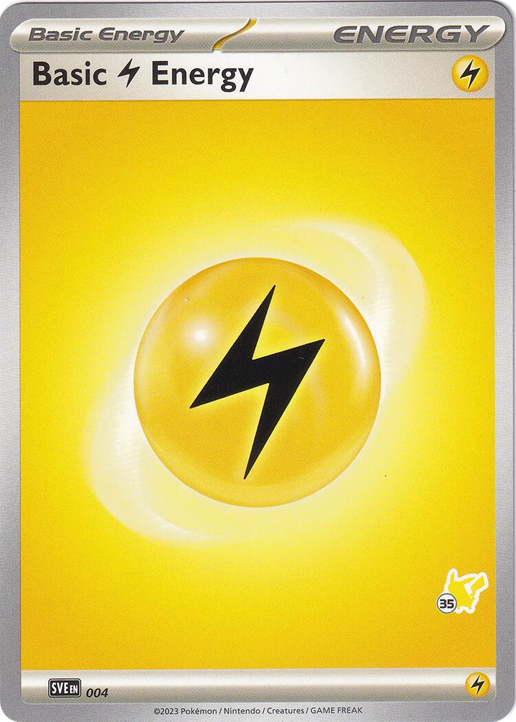Basic Lightning Energy (004) (Pikachu Stamp #35) [Battle Academy 2024] | Silver Goblin