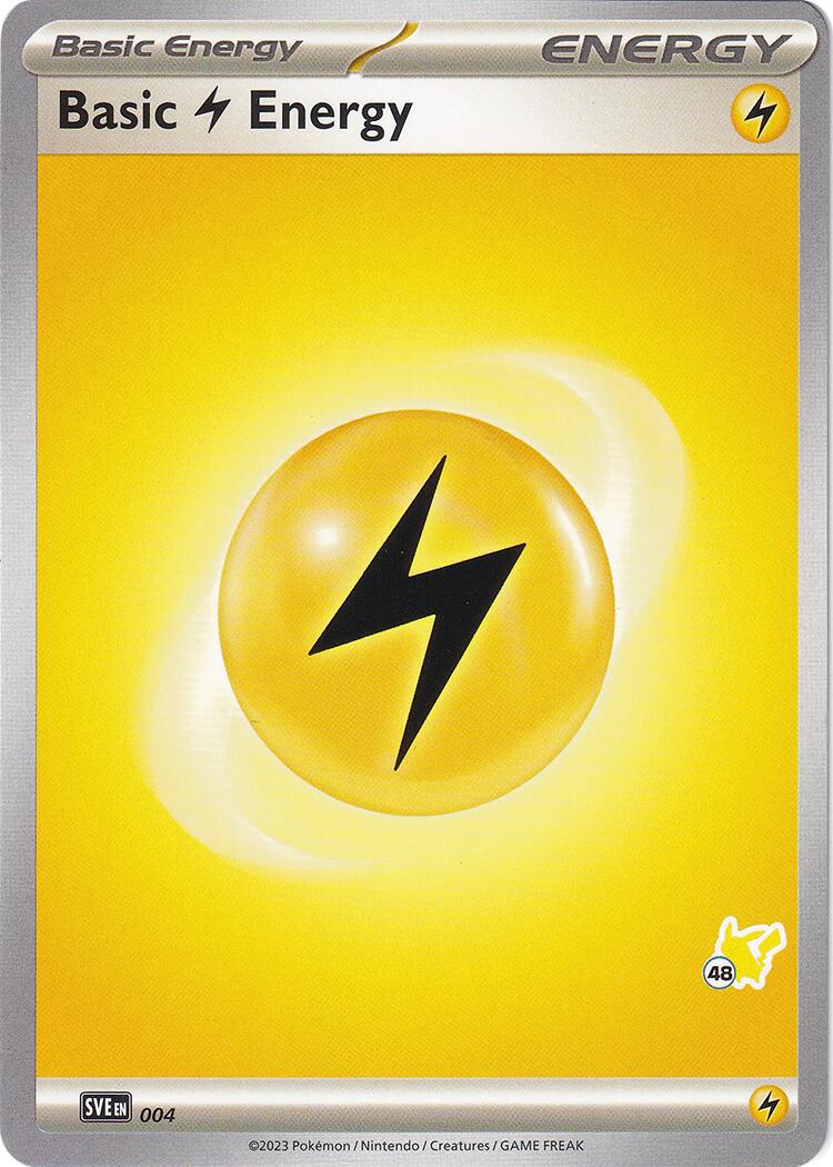 Basic Lightning Energy (004) (Pikachu Stamp #48) [Battle Academy 2024] | Silver Goblin