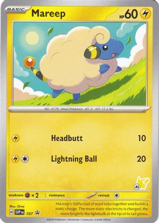 Mareep (#41 Pikachu) (107) - Battle Academy 2024
