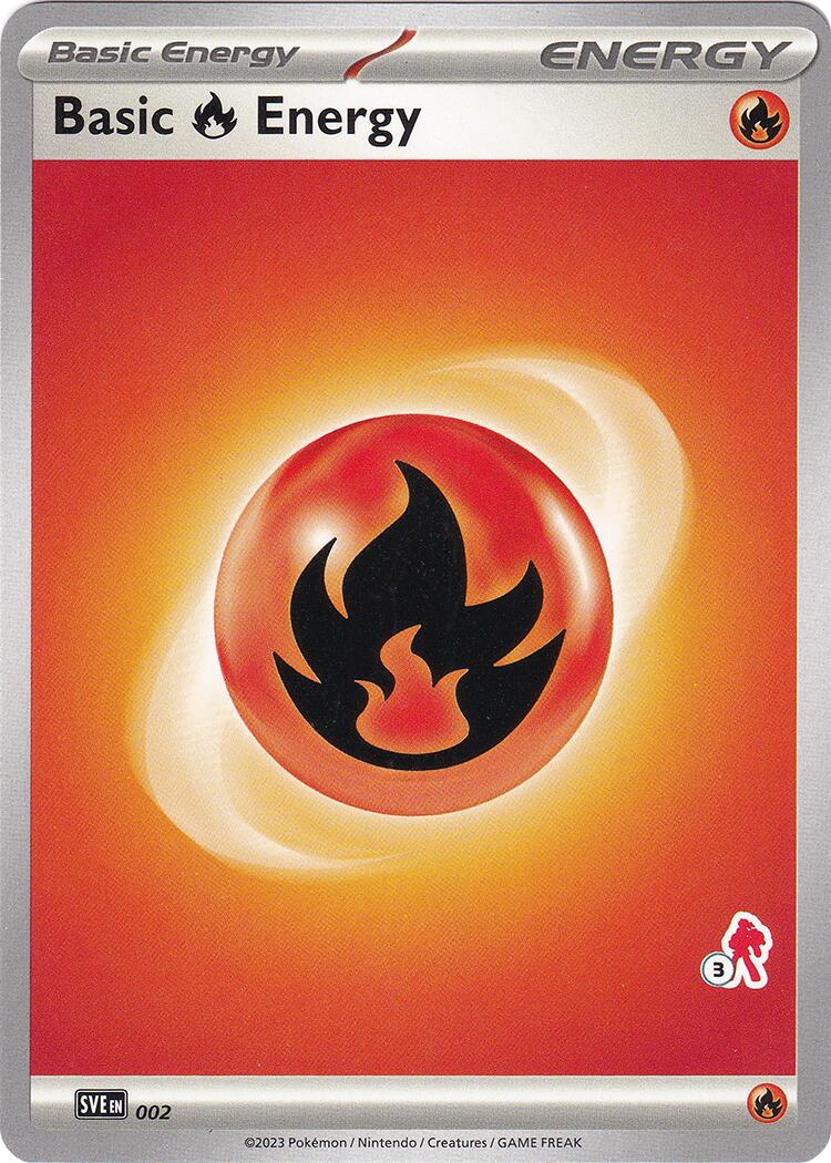 Basic Fire Energy (002) (Armarouge Stamp #3) [Battle Academy 2024] | Silver Goblin