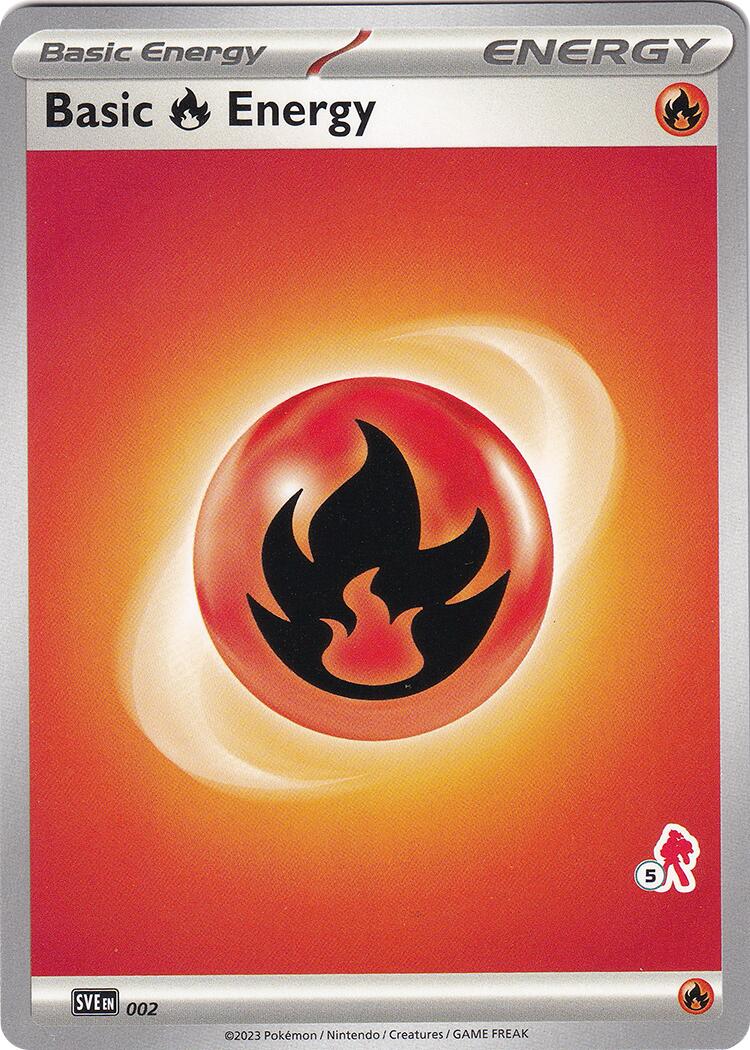 Basic Fire Energy (002) (Armarouge Stamp #5) [Battle Academy 2024] | Silver Goblin