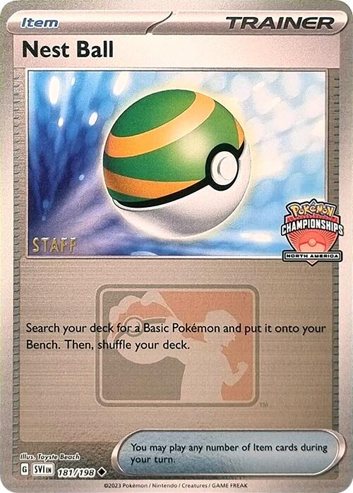 Nest Ball (181/198) (2024 North America Championships Staff) [League & Championship Cards] | Silver Goblin