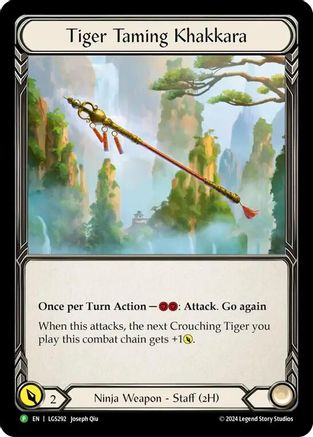 Tiger Taming Khakkara (LGS292) Rainbow Foil - FaB Promos