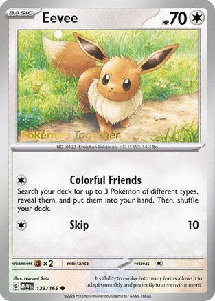 Eevee - 133/165 (Pokemon Together) (133) - Miscellaneous Cards & Products