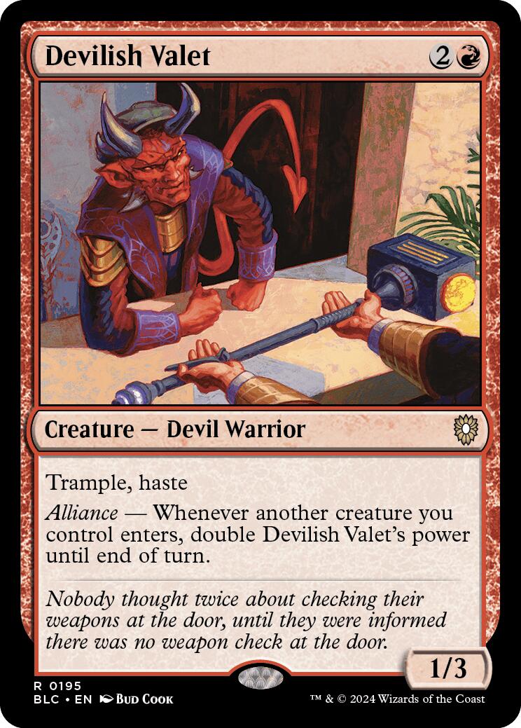 Devilish Valet [Bloomburrow Commander] | Silver Goblin