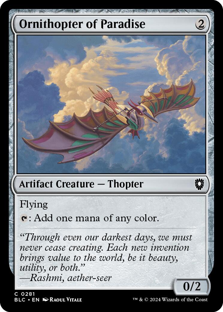 Ornithopter of Paradise [Bloomburrow Commander] | Silver Goblin